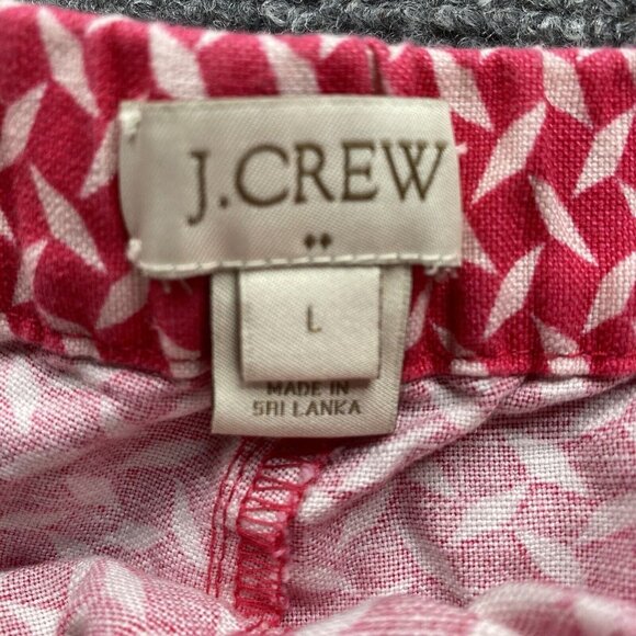 J Crew Shorts Womens Large Pink Drawstring Elastic Waist‎ Linen Blend Athleisure - Picture 3 of 15